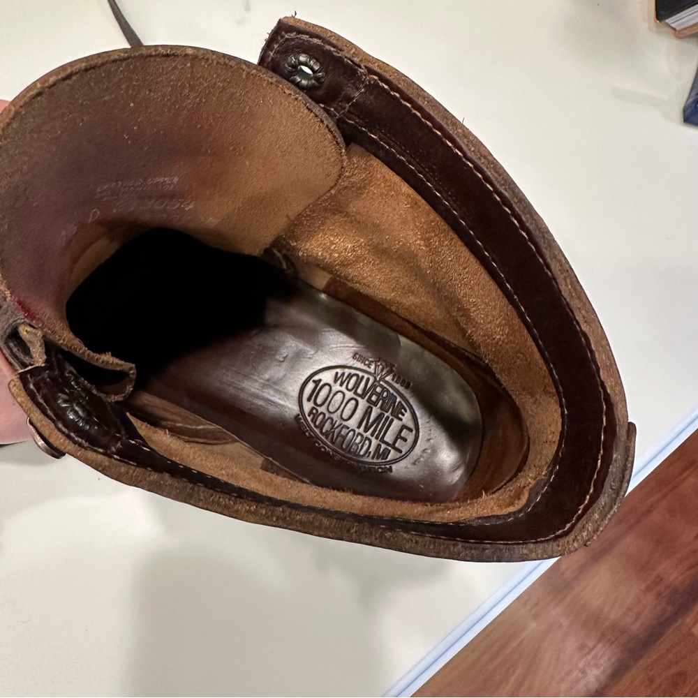 Mens Classic Brown Leather Boot - Picture 8 of 8